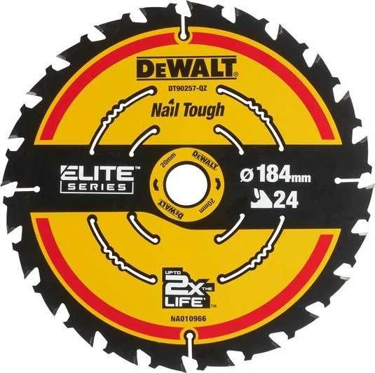 Pjovimo diskas medienai DeWalt DT10401-QZ; 184x16 mm; 24T
