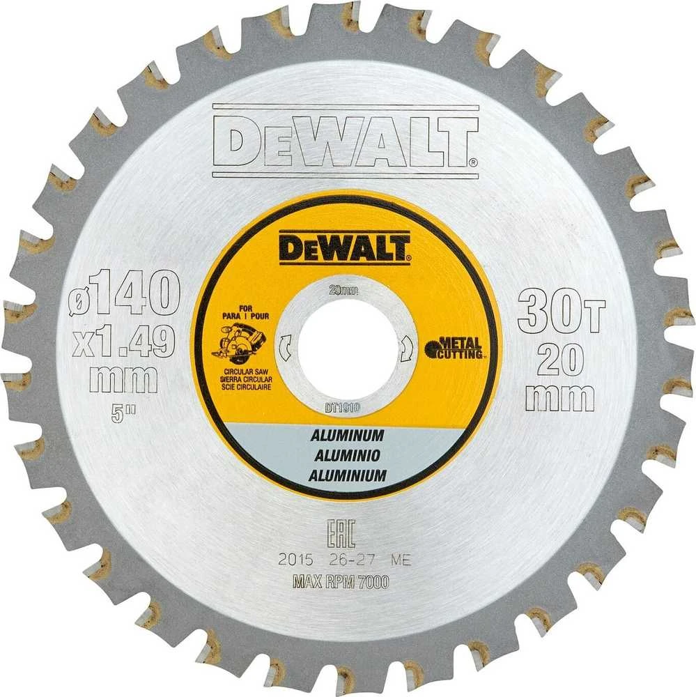 Pjovimo diskas metalui DeWalt; 140x1,49x20,0 mm; Z30; 3°