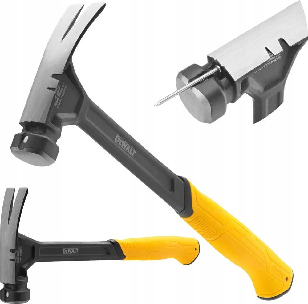 plieno vientisas su magnetiniu laikikliu plaktukas vinims, 624g, DeWalt [DWHT51006-0]
