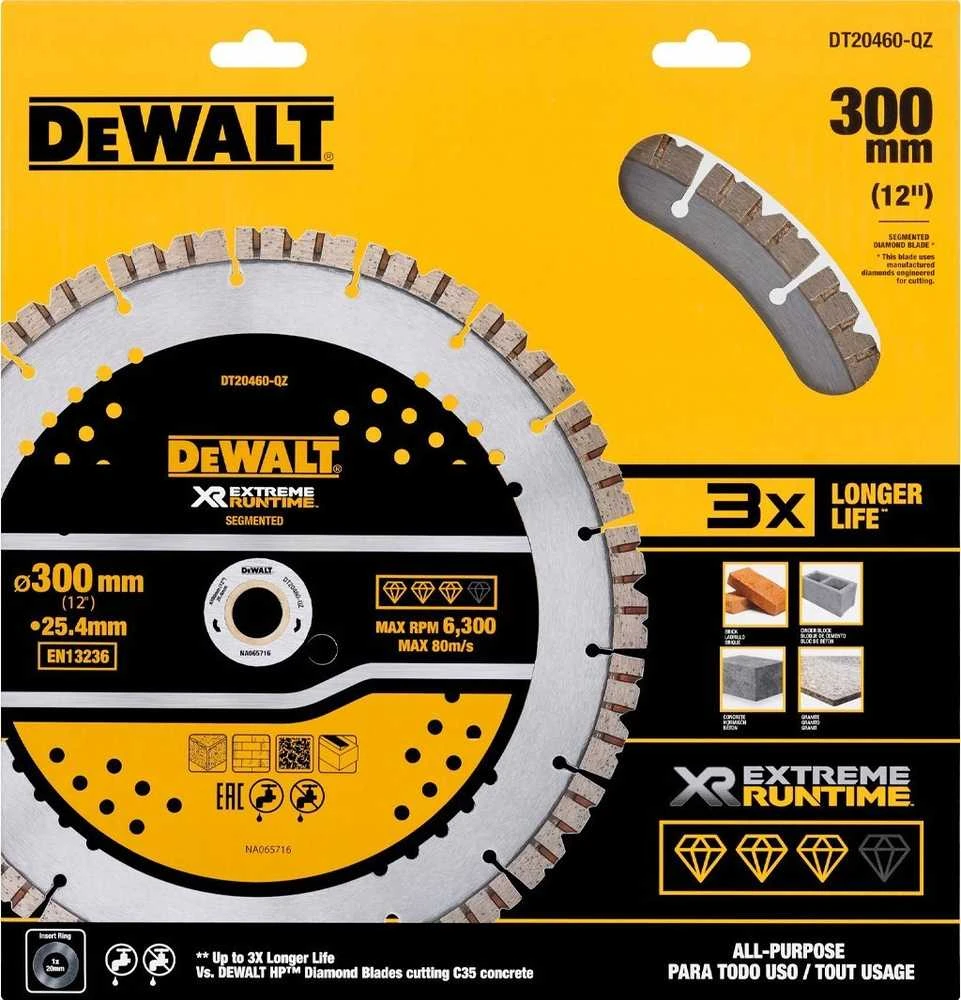 DEWALT DEIMANTINIS SEGMENTINIS DISKAS 300mm ELITE BENDRAJAM NAUDOJIMUI