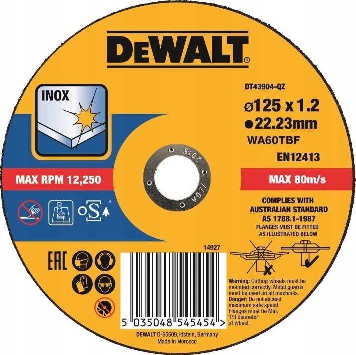 DEWALT DISKAS METALUI 115×1,2mm INOX