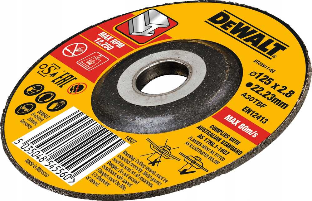 metalo pjovimo diskas 125 mm storis 2,8 mm DeWALT [DT43911-QZ]