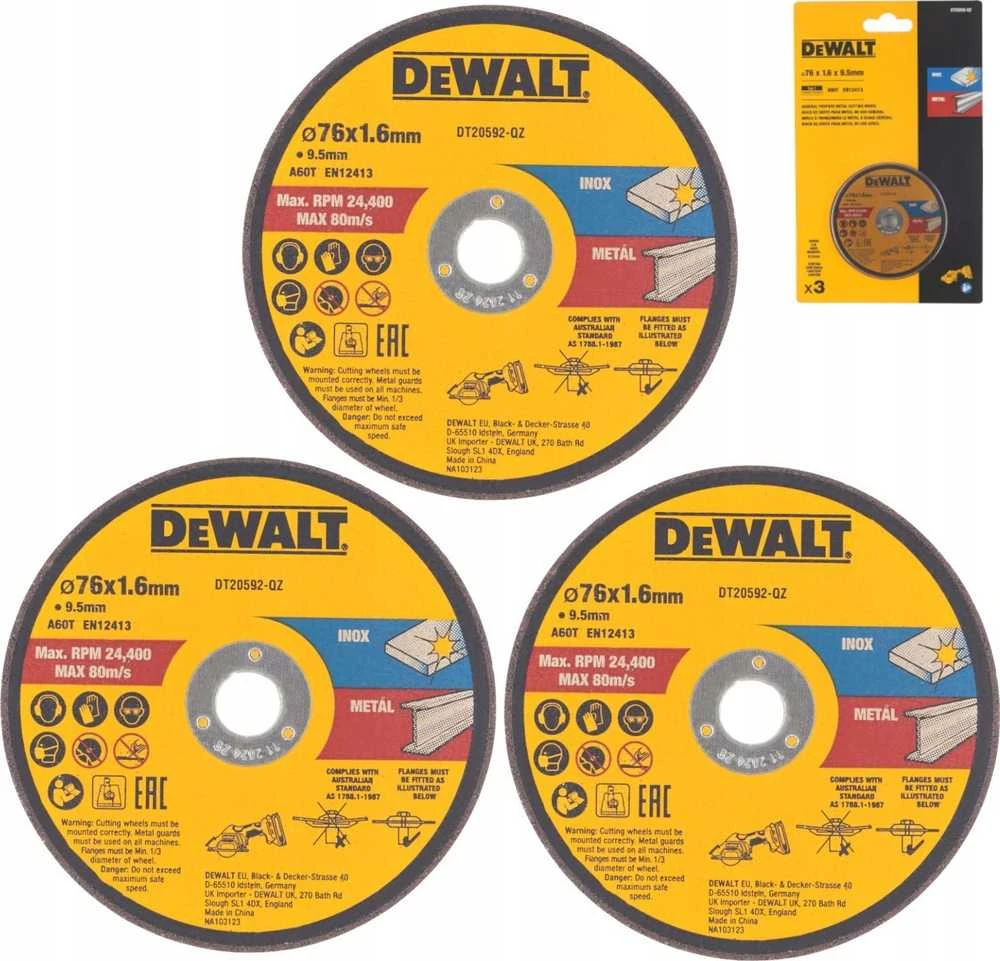Pro DEWALT Pjovimo diskas metalui 76×1,6mm, skirtas DCS438 /3vnt.