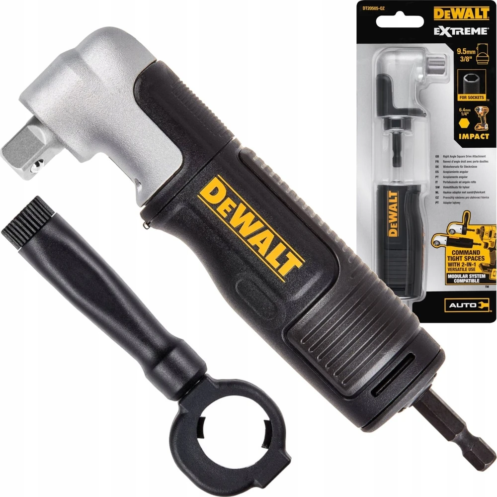 Kampinis sukimo adapteris DeWalt DT20505-QZ; HEX 1/4'' - 3/8''