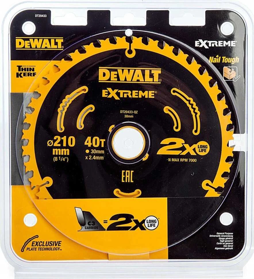 Pjovimo diskas DeWalt DT20433-QZ; 210x30 mm; Z40