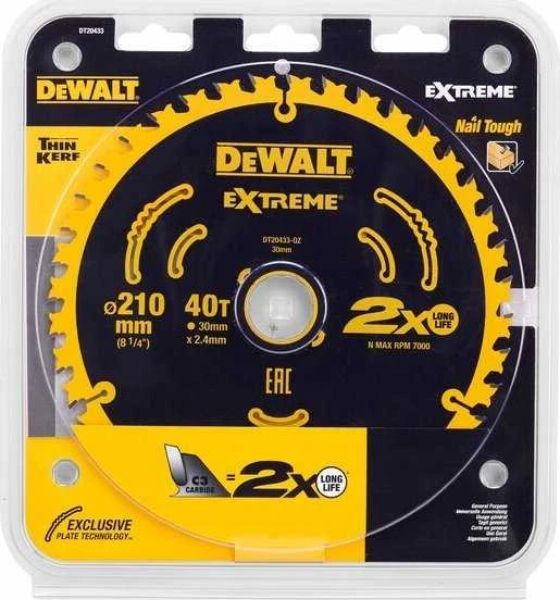 Pjovimo diskas DeWalt DT20433-QZ; 210x30 mm; Z40