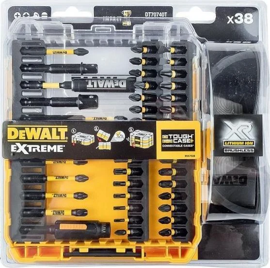 Sukimo antgalių rinkinys DeWalt DT70740T-QZ; 38 vnt.; + akiniai