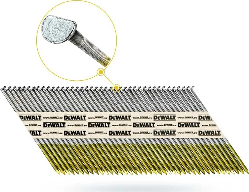 Vinys DeWalt DNPT28R75G12Z; 2,8x75 mm; 2200 vnt.; galvanizuotos
