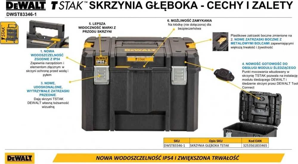 DeWalt Įrankių dėžė TSTAK 2.0