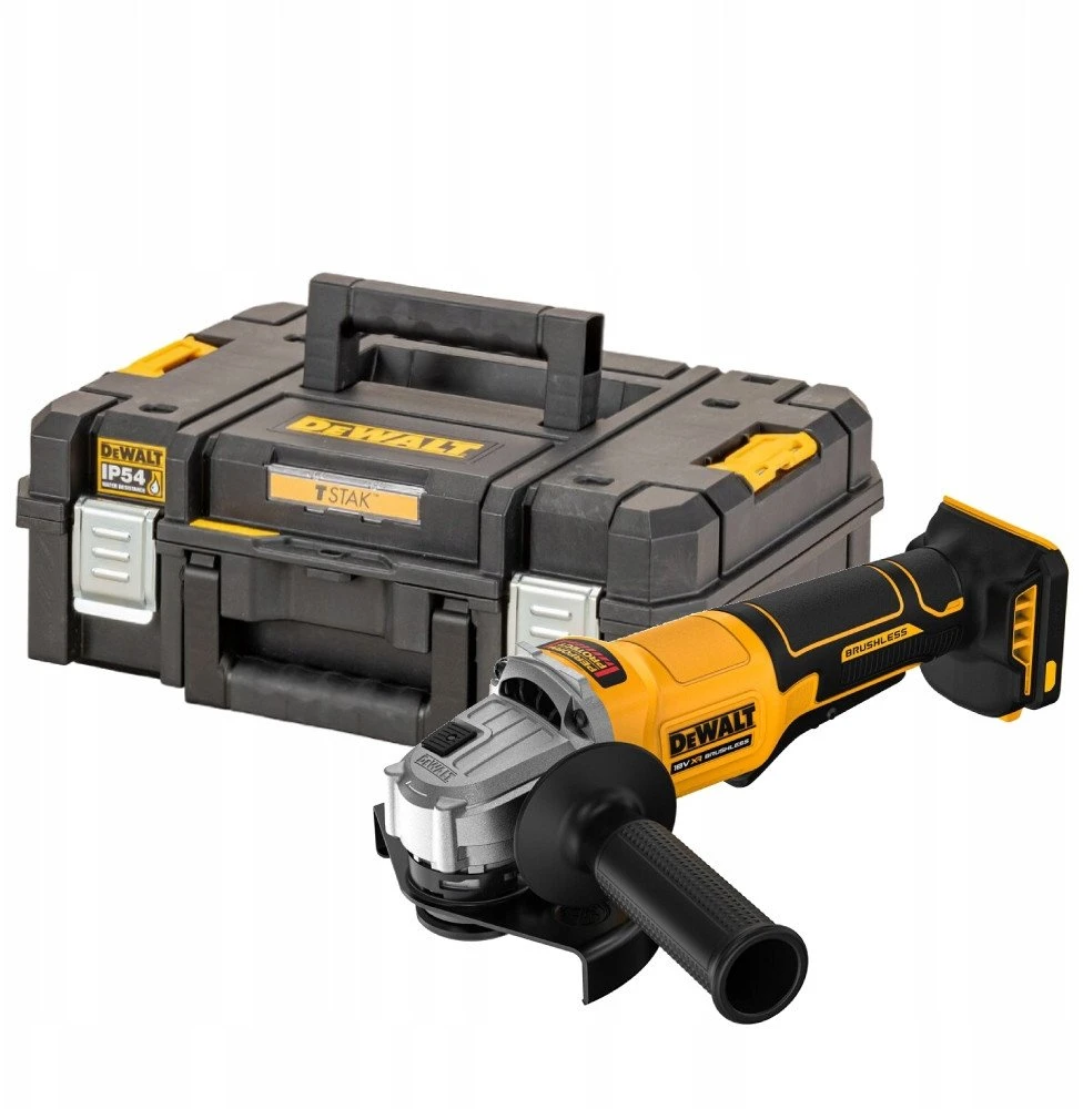 Akumuliatorinis kampinis šlifuoklis DeWalt DCG408NT-XJ; 18 V; 125 mm (Be akumuliatoriaus ir pakrovėjo)