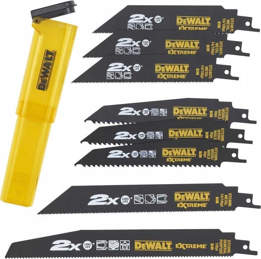 Stanley DEWALT PJŪKLELIAI SLUOKSNINIAM PJŪKLUI MIX 8vnt. EXTREME + DĖŽUTĖ