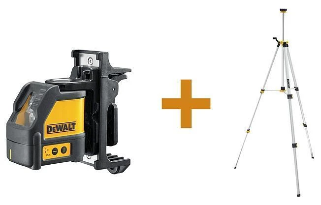 Kryžminis lazerinis nivelyras DeWalt DW088KTRI-XJ + stovas