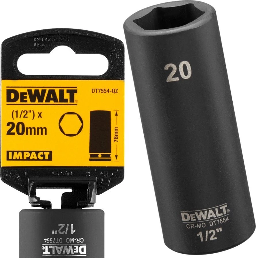 Dewalt nasadka 20mm 1/2c smūgio lizdas gylio