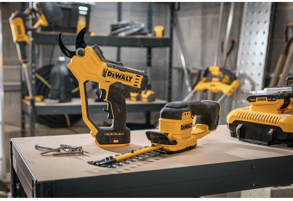 Dewalt kompkatiškos gyvatvorių žirklės DCMHT520n, 18V, be akumuliatoriaus ir kroviklio
