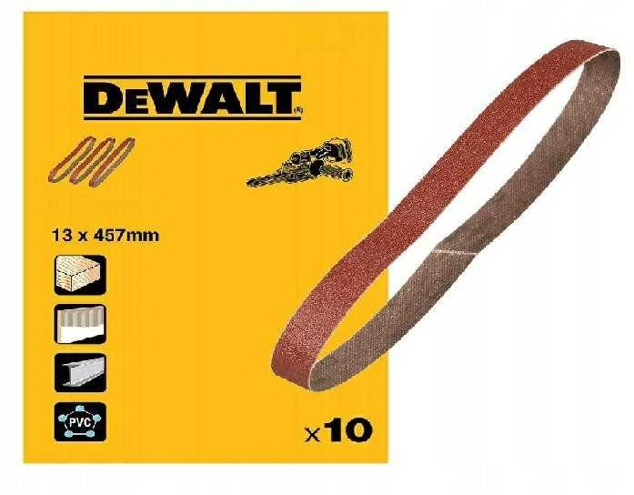 Stanley šlifavimo juostų rinkinys DeWalt DT3606-QZ; 13 mm; 457 mm; 120; 10 vnt.