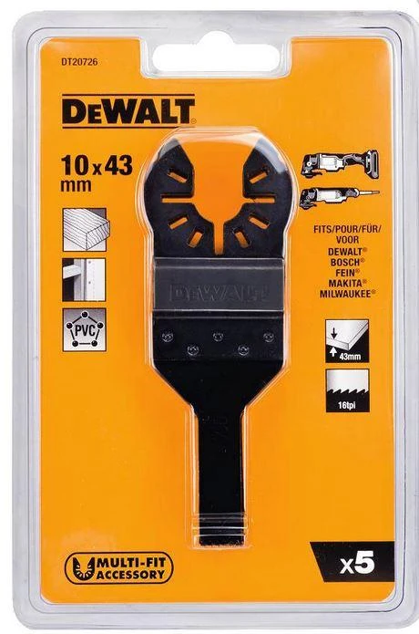 Įpjaunamasis pjūklelis DeWalt DT20726-QZ; 10x43 mm; 5 vnt.