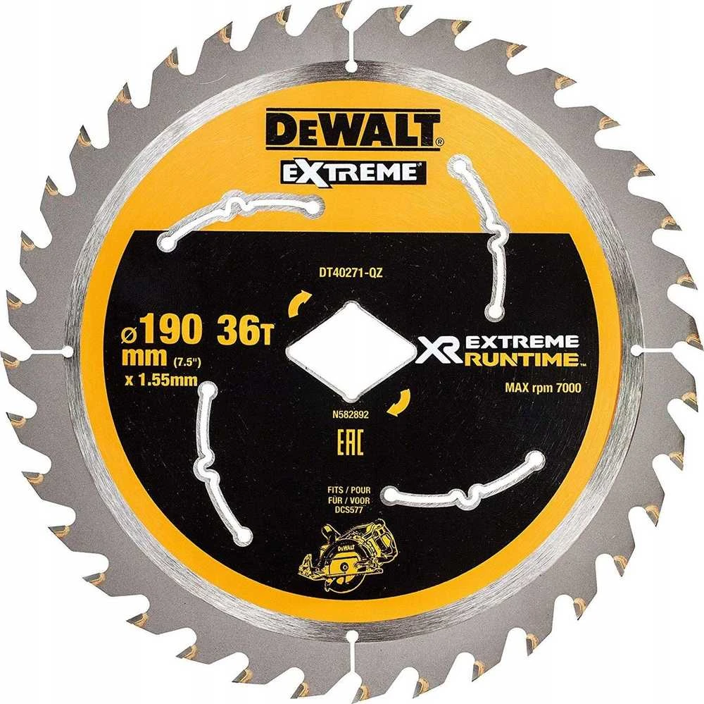 Pjovimo diskas medienai DeWalt DT40271-QZ; 190 mm; Z36