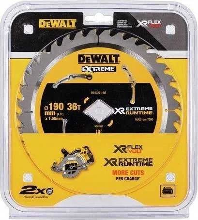 Pjovimo diskas medienai DeWalt DT40271-QZ; 190 mm; Z36