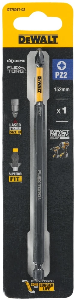 Dewalt pz2 152mm flextorq screwdriver bit 1pc