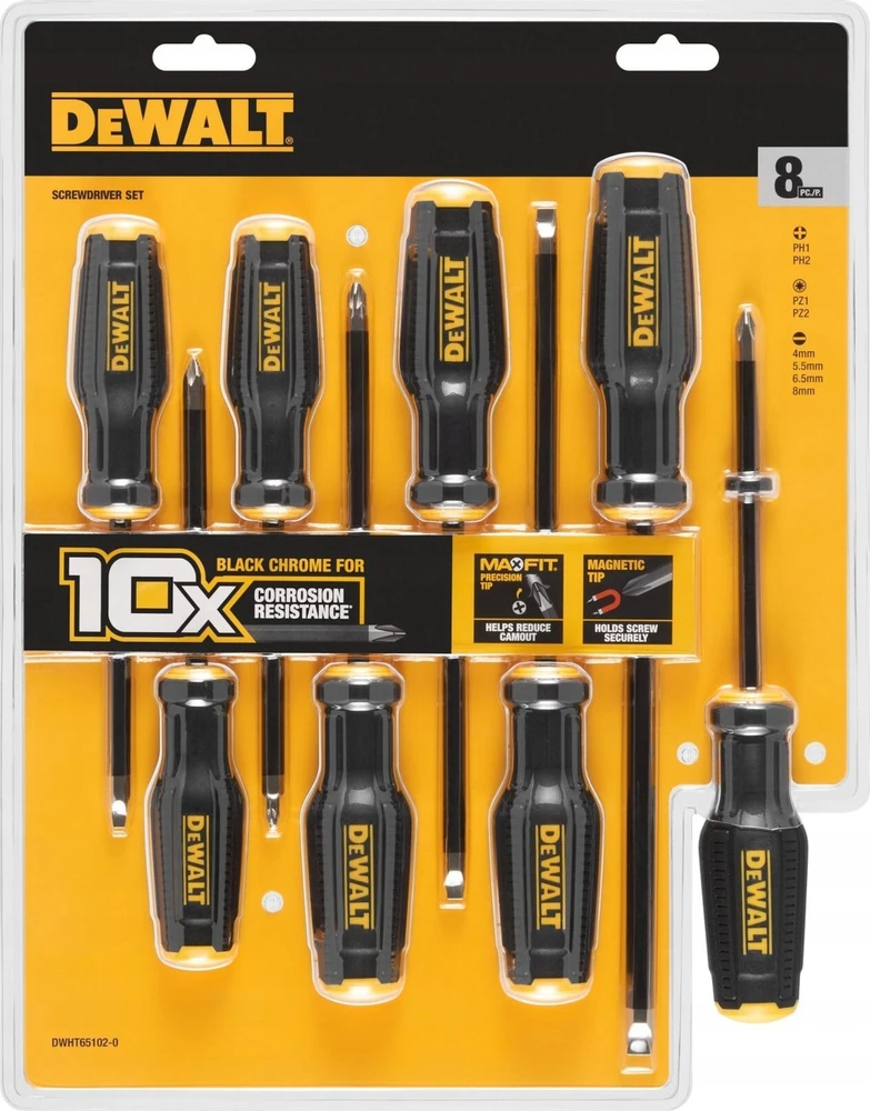 Atsuktuvų komplektas DeWalt DWHT65102-0; 8 vnt.