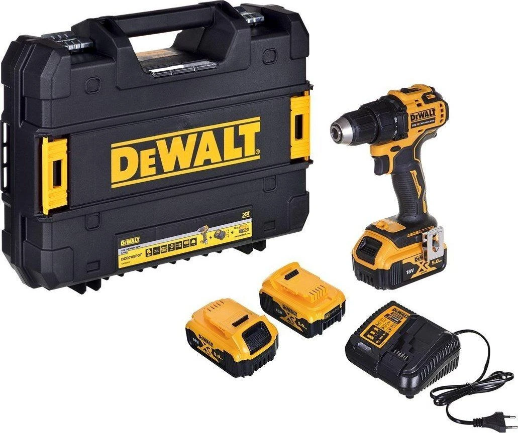 Suktuvas-gręžtuvas DeWalt DCD708P3T-QW; 18 V; 3x5,0 Ah akum.
