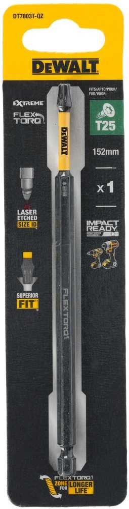 Dewalt t25 152mm flextorq screwdriver bit 1pc