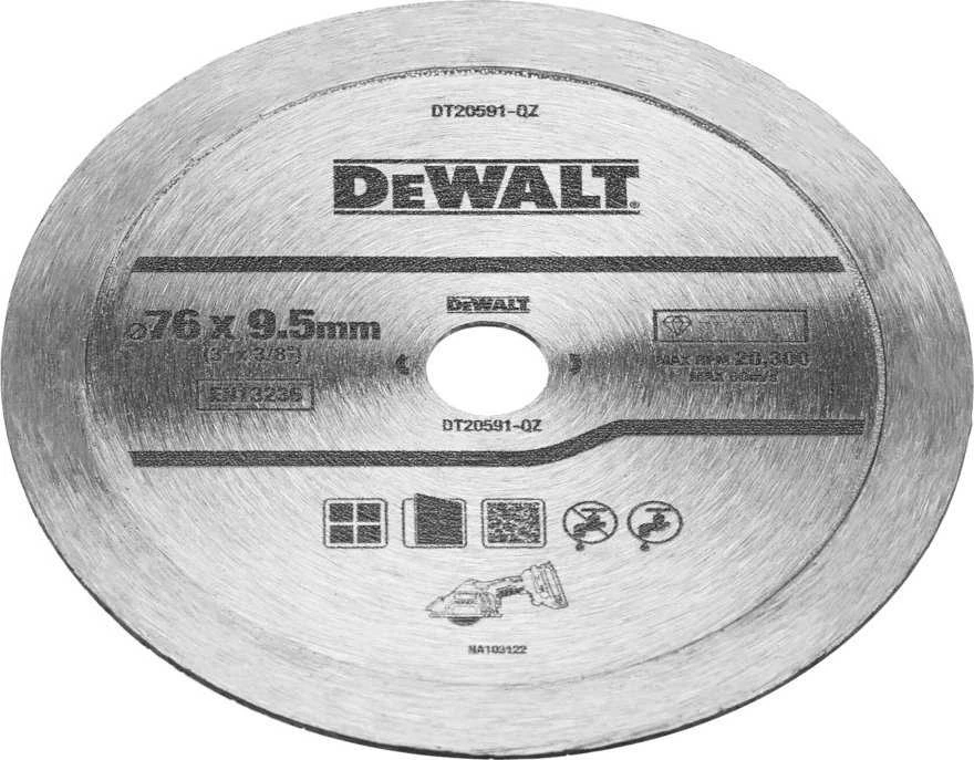 DEWALT DEIMANTINIS DISKAS PILNAS 76mm x 9,6mm SKIRTAS DCS438