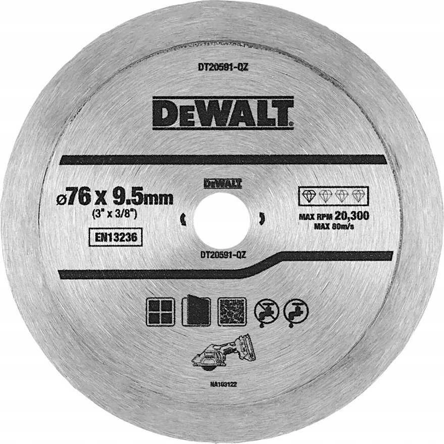 DEWALT DEIMANTINIS DISKAS PILNAS 76mm x 9,6mm SKIRTAS DCS438