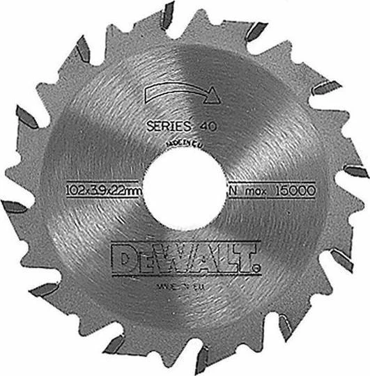 Dewalt Griovelių freza, skersmuo 102 mm, disko storis 4 mm, kiaurymė 22 mm, 12 dantų