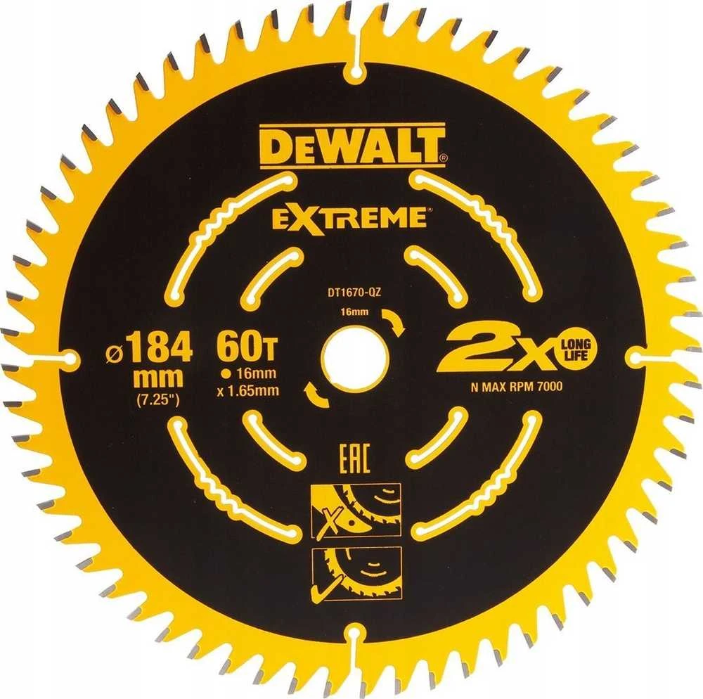 Pjovimo diskas medienai DeWalt DT1670-QZ; 184 mm