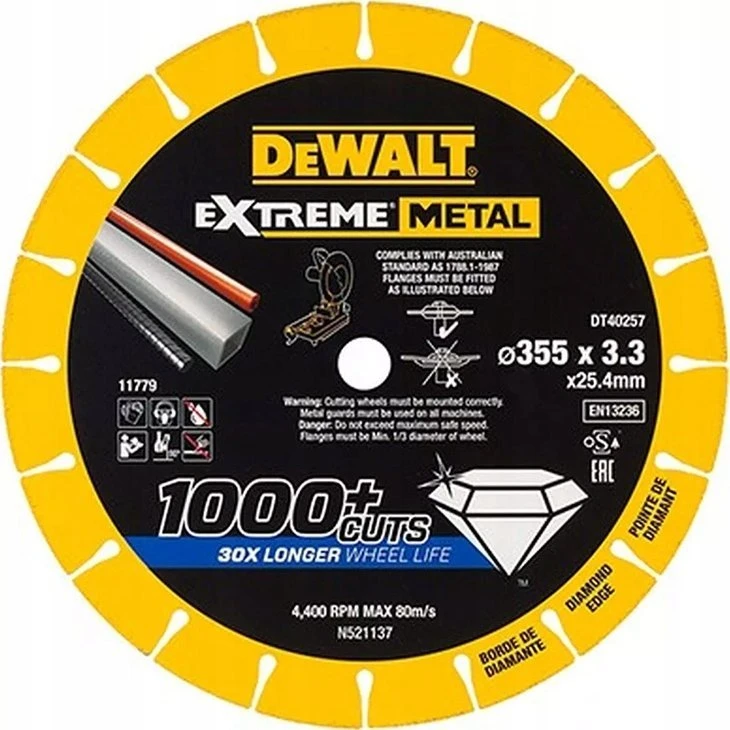 Deimantinis pjovimo diskas DeWalt DT40257-QZ; 355x25,4 mm
