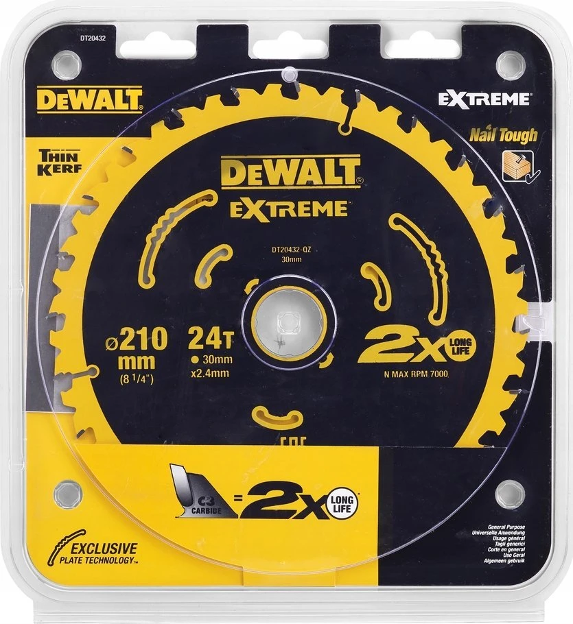 Pjovimo diskas medienai DeWalt Extreme; 210x2,4x30 mm; Z24