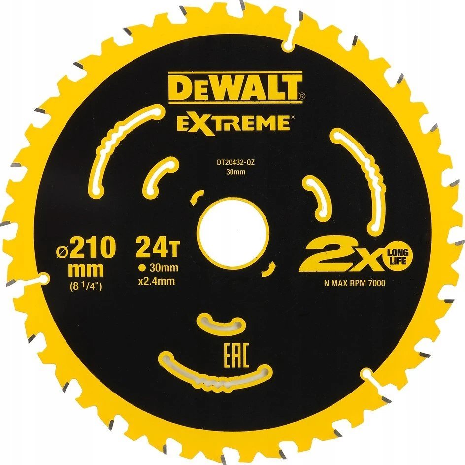 Pjovimo diskas medienai DeWalt Extreme; 210x2,4x30 mm; Z24