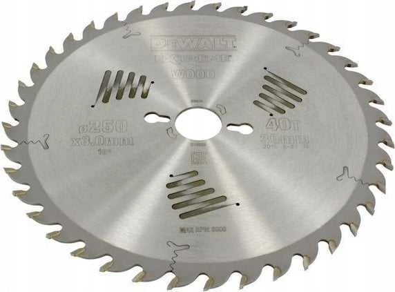 Pjovimo diskas medienai DeWalt; 250x3x30,0 mm; Z40; 10°