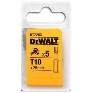 Dewalt antgaliai atsuktuvai torx torx antgaliams 25 mm t10