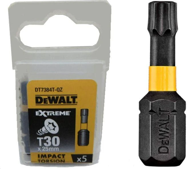 Sukimo antgaliukai FLEXTORQ T30 25 mm, DeWALT, 5 vnt.