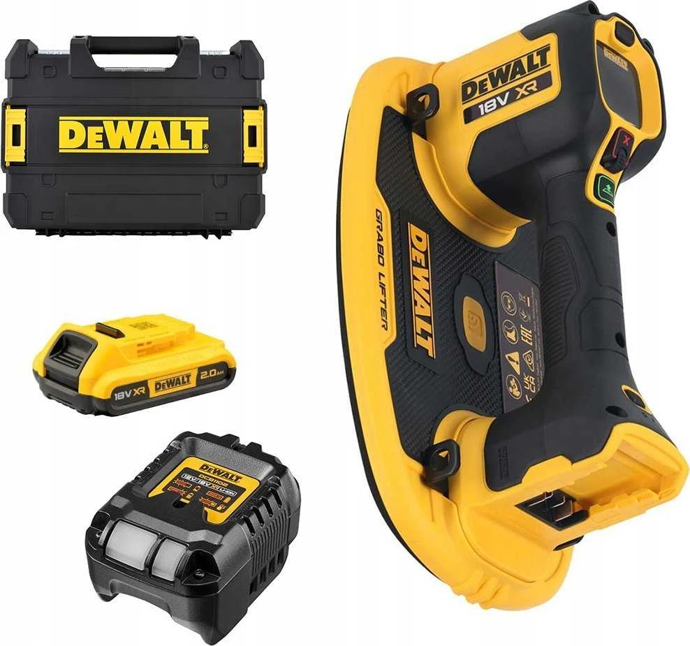 Stiklo laikiklis DeWalt DCE590D1T-QW; 120 kg; 18 V; 1x2,0 Ah akum.