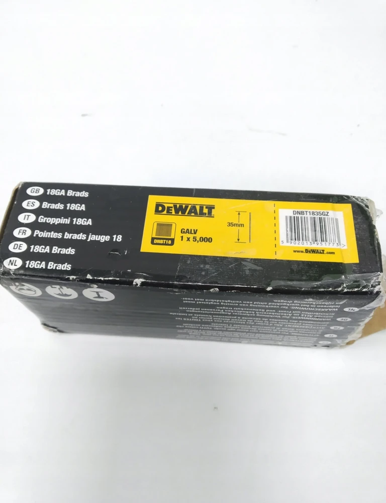 DEWALT VINYS 18GA 0° 1,25x38mm CINKUOTOS 5M skirtos DC602, DC608, DPN1850PP