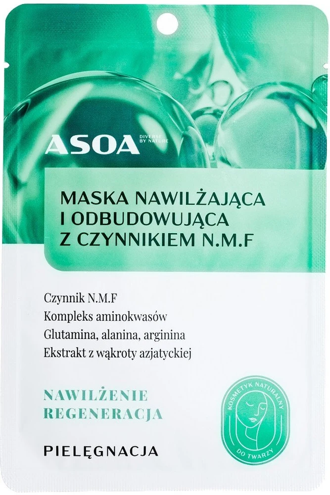Dewytre Asoa drėkinamoji ir regeneruojamoji lakštinė veido kaukė su NMF faktoriumi 30 g