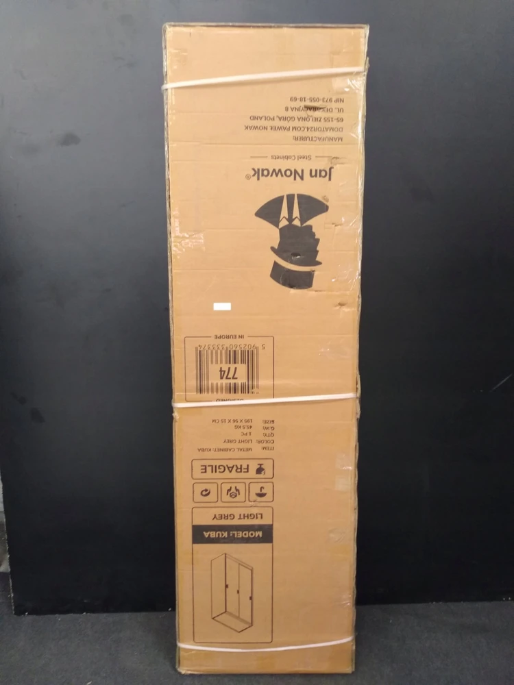 Diablo Chairs Dokumentų spinta, stumdomomis durimis, metalinė spinta KUBA, 900 x 1850 x 400 mm, pilka