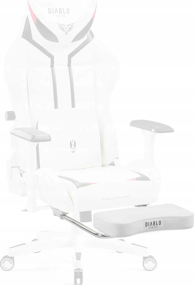 Diablo Chairs Diablo Footrest, skirtas Diablo X-Ray 2.0 žaidimų kėdei, balta ir juoda