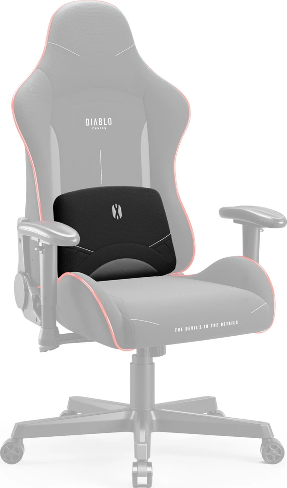 Diablo Chairs Diablo juosmens pagalvėlė Diablo X-Starter kėdei, juoda