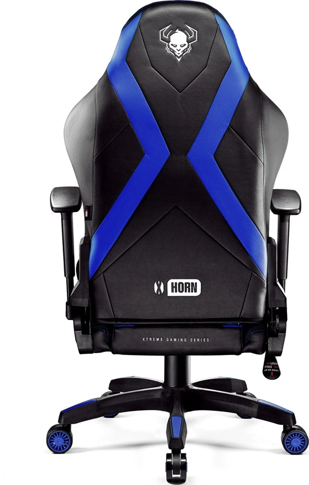 Diablo Chairs Diablo X-Horn 2.0 Normal Size Juodas-Mėlyna ergonominė kėdė