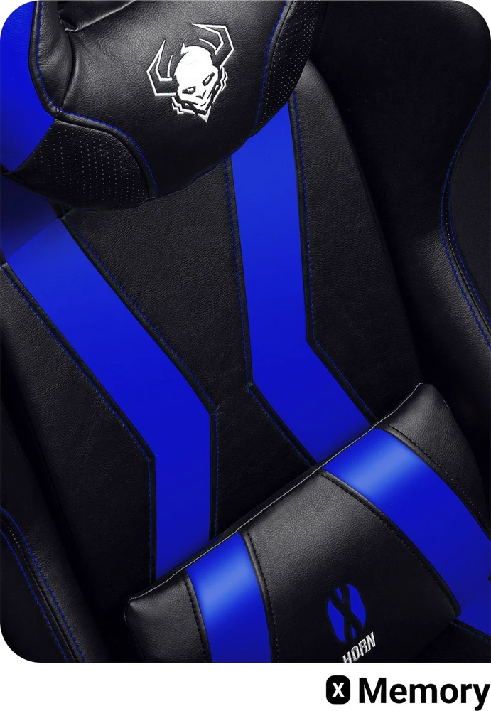 Diablo Chairs Diablo X-Horn 2.0 Normal Size Juodas-Mėlyna ergonominė kėdė