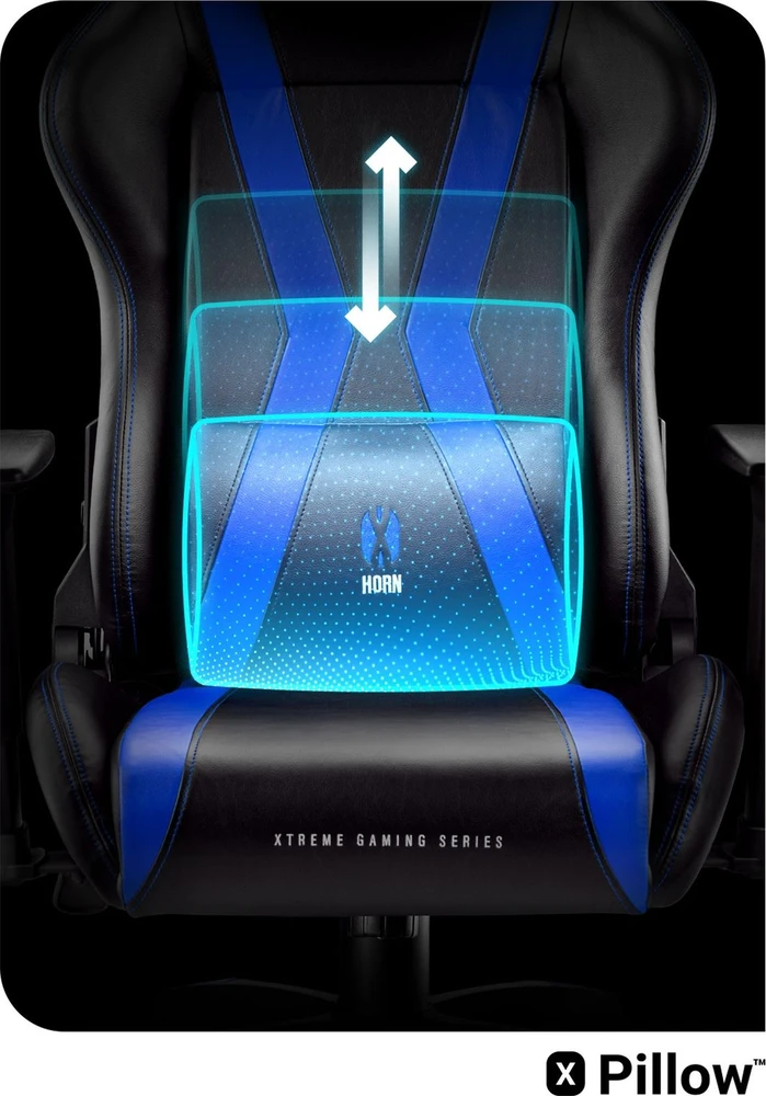 Diablo Chairs Diablo X-Horn 2.0 Normal Size Juodas-Mėlyna ergonominė kėdė