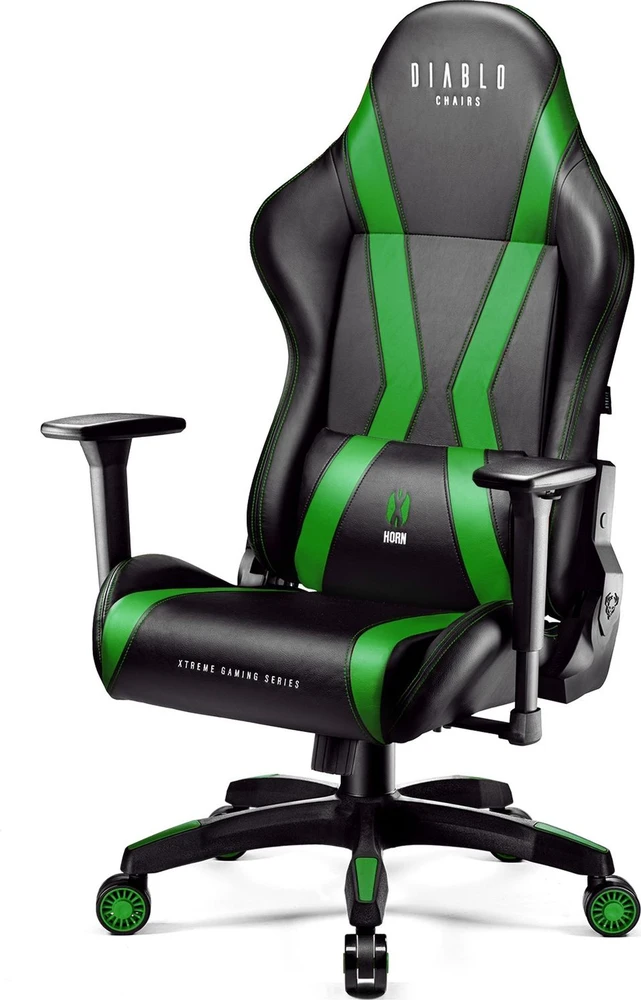 Diablo Chairs Diablo X-Horn 2.0 Normal Size Juodas-Žalias ergonominė kėdė