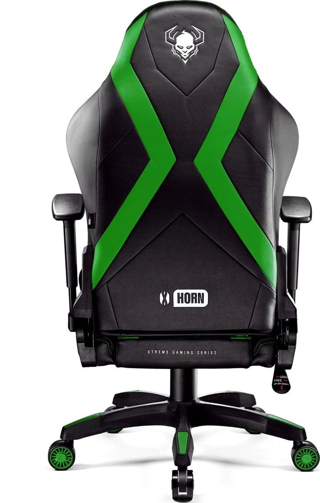 Diablo Chairs Diablo X-Horn 2.0 Normal Size Juodas-Žalias ergonominė kėdė