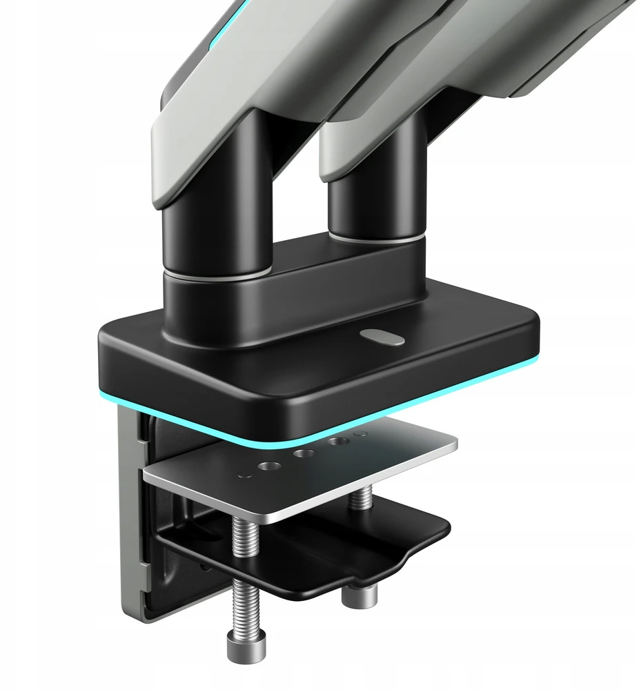 Diablo Chairs Diablo dvigubas monitoriaus laikiklis 49 colių ekranams | Pilka-juoda RGB X-Arm Dual