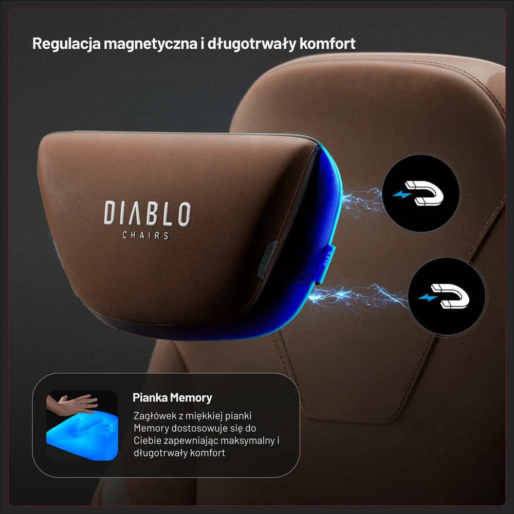 Diablo Chairs Diablo X-Eye Prime – normalaus dydžio cinamono rudos spalvos ergonominė kėdė