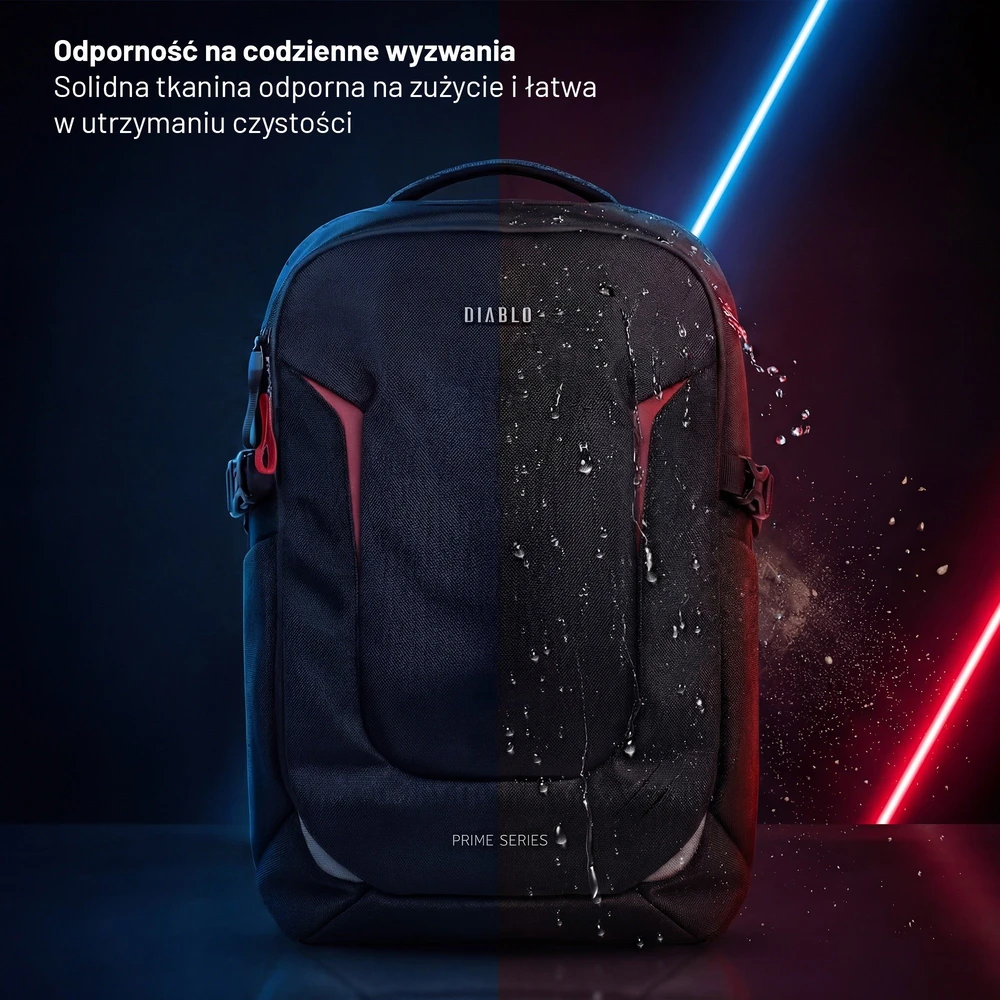Diablo Chairs Prime daugiafunkcinė kompiuterio kuprinė juodos spalvos